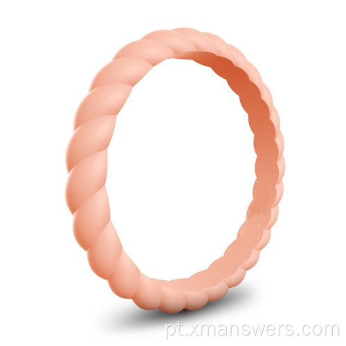 Anéis de silicone da moda personalizados para homens e mulheres